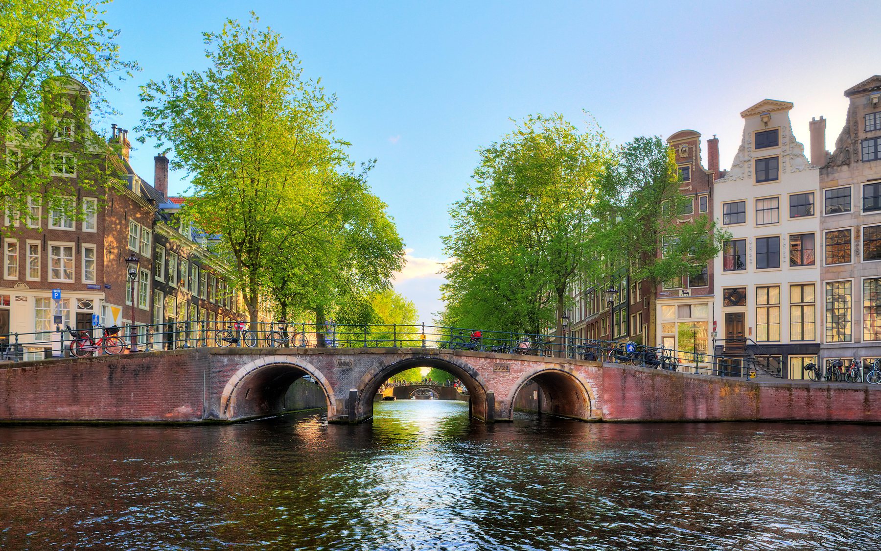 Brug over de Leidsegracht in Amsterdam